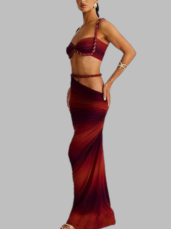 Ombre Braided Bikini Set
