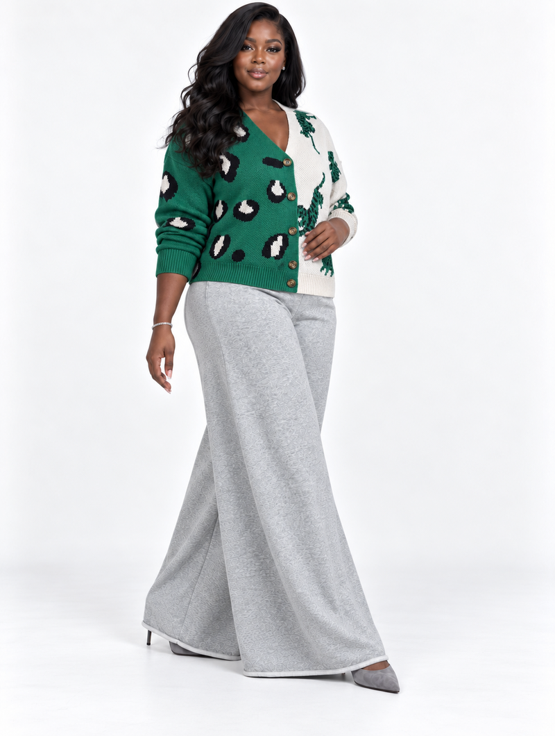 Split Wild Knit Cardigan