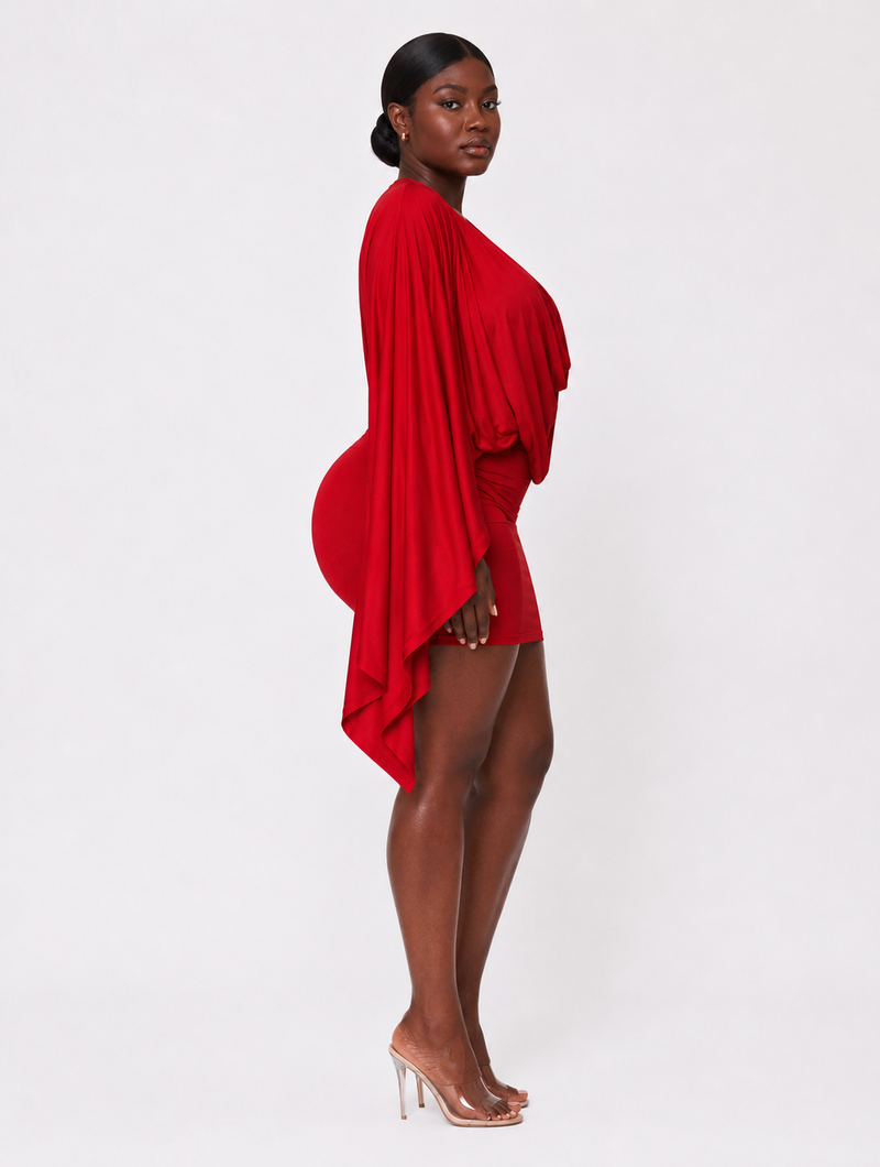 Crimson Goddess Mini Dress