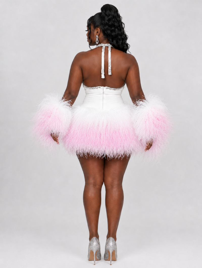 Pink Feather Halter Mini (Pre-Order)