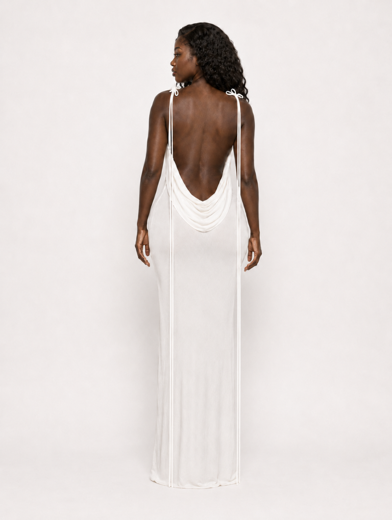 Cowl Back Slip Maxi