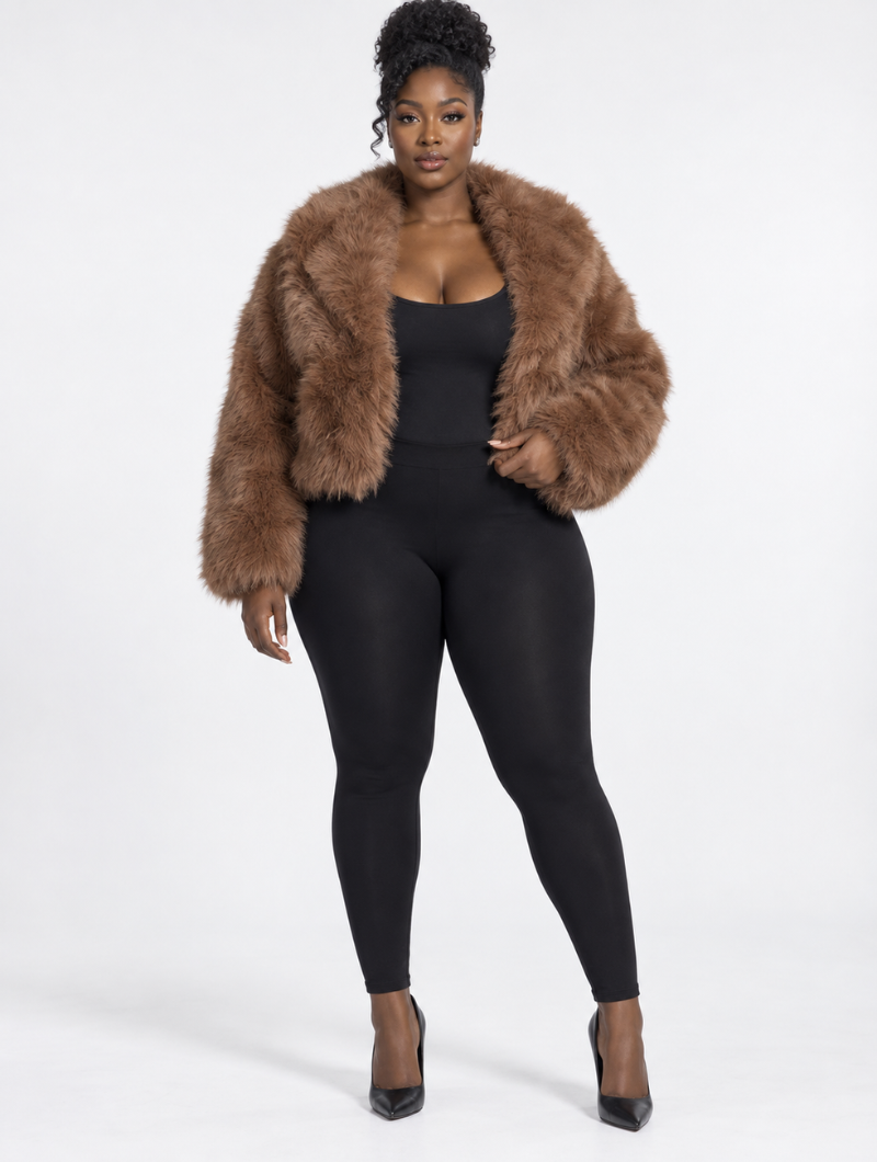Luxe Cropped Fur Jacket