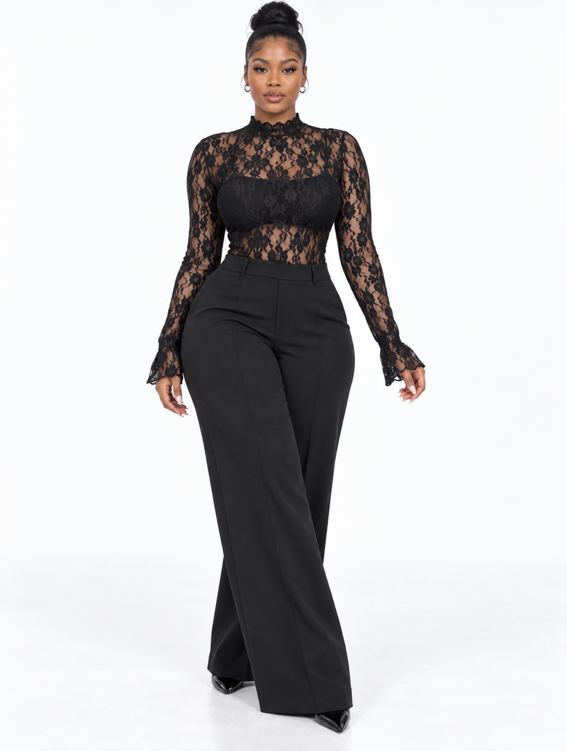 Bell Sleeve Lace Top