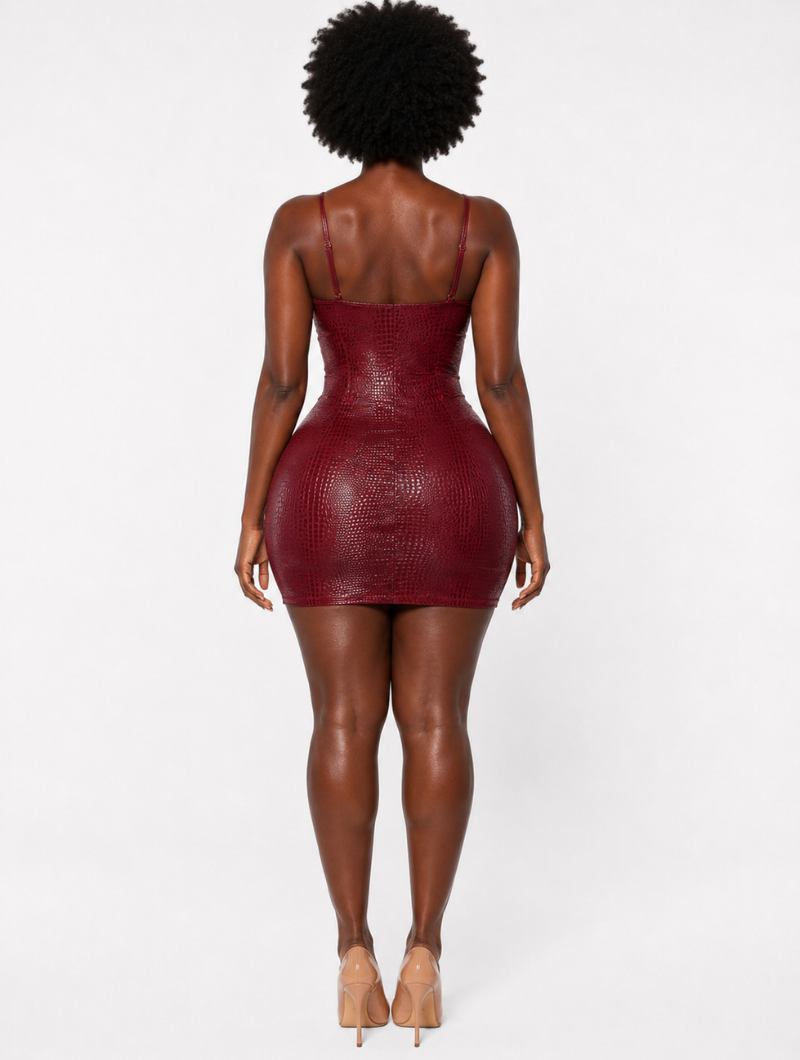 Croc Underwire Mini Dress