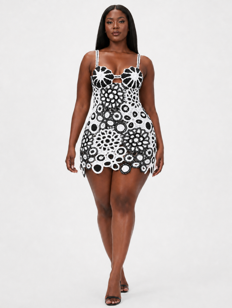 Retro Daisy Lace Dress