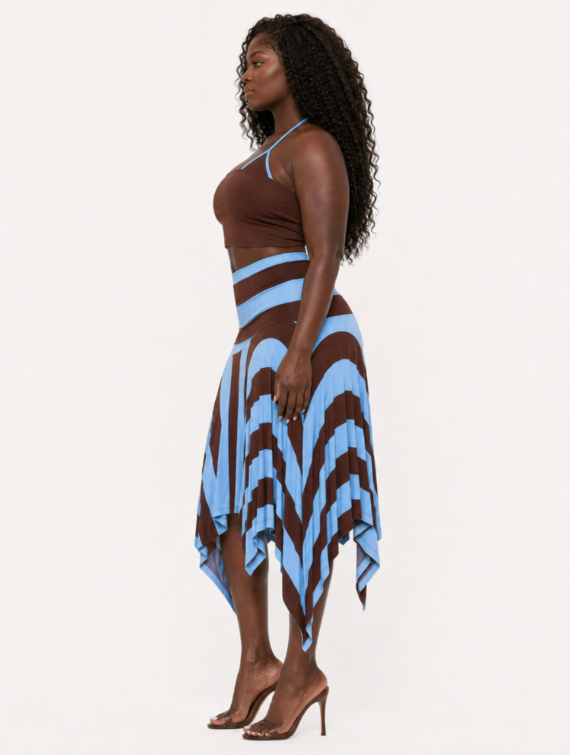 Wave Striped Midi Set