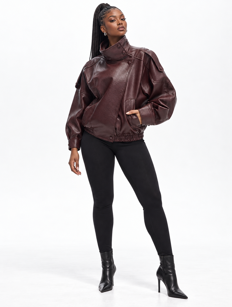 Vintage Wrap Leather Jacket