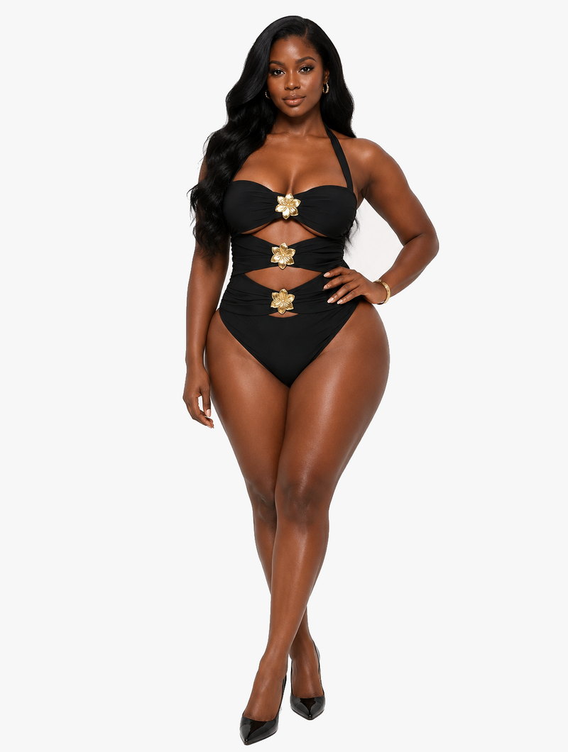 Golden Bloom Skirt Set