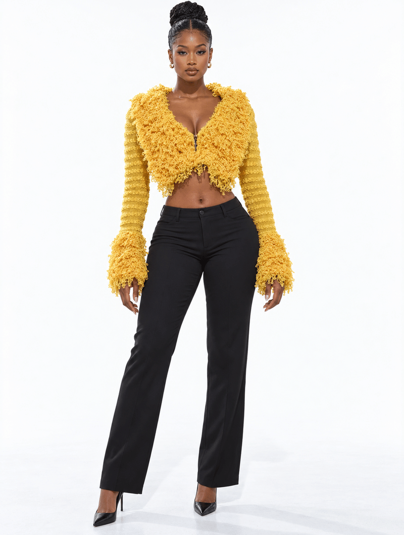 Shaggy Crop Cardigan