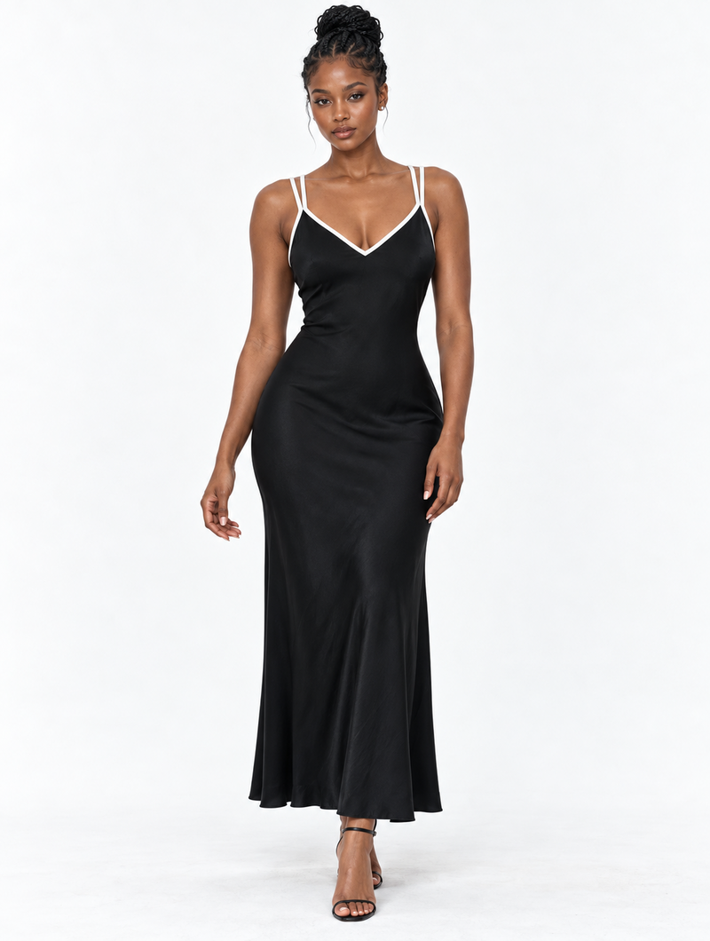 Dual Strap Slip Dress