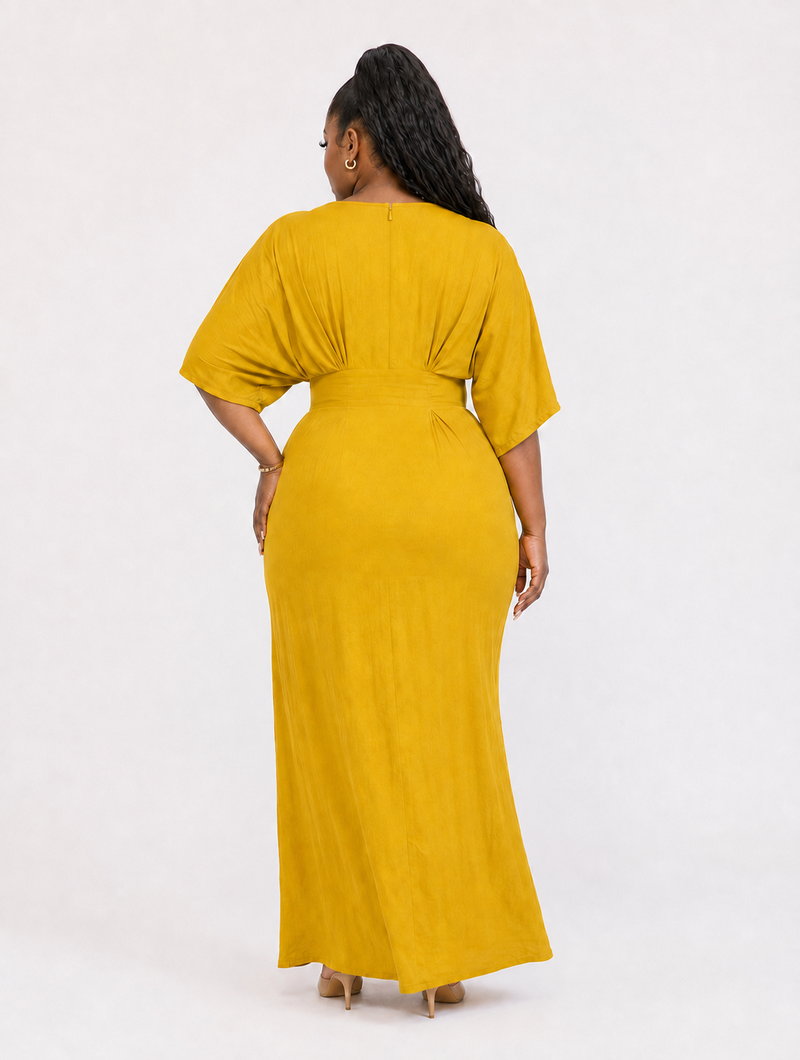Aura Draped Waist Maxi
