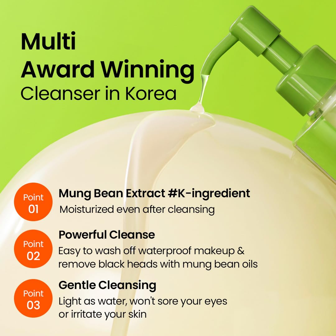Mung Bean Cleansing Oil & Cleansing Foam & Clay Mask