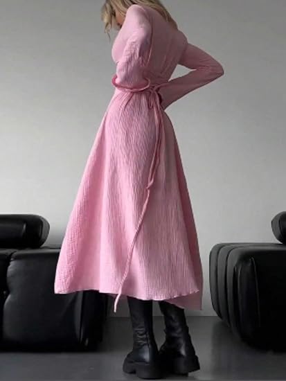 Elegant Tie Waist Maxi Dress