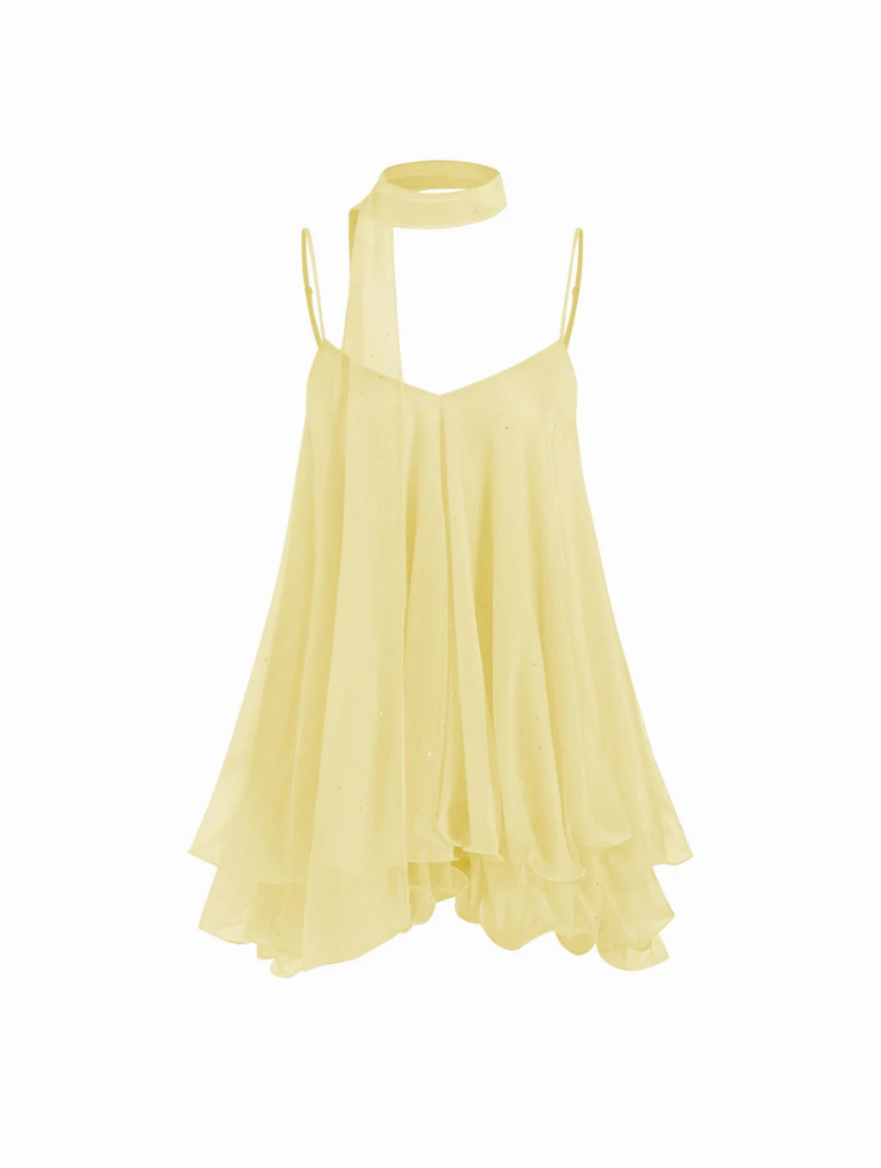 Sunshine Ruffle Scarf Dress