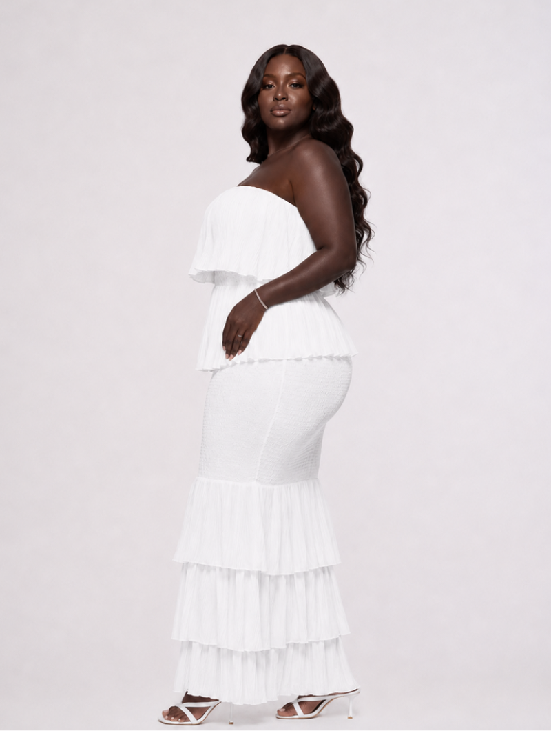 Tiered Smocked Tube Maxi