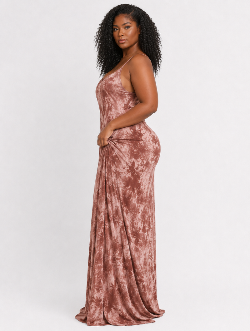 Mocha Tie Dye Maxi