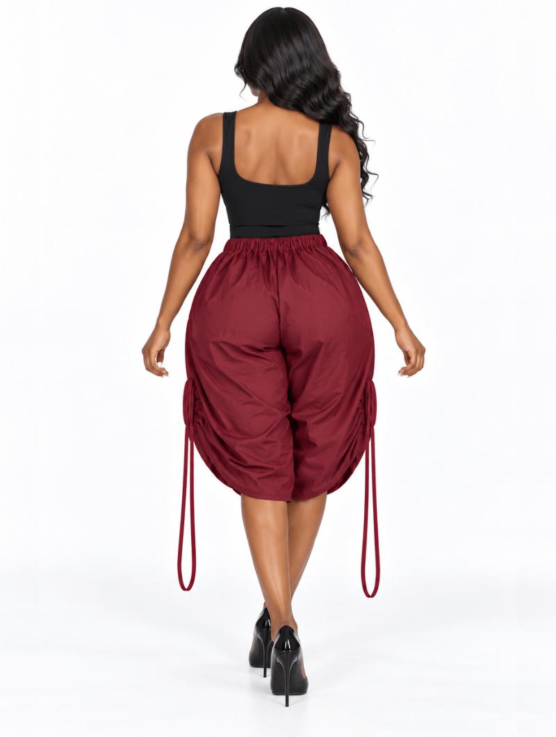 Cinch Bubble Cropped Pants