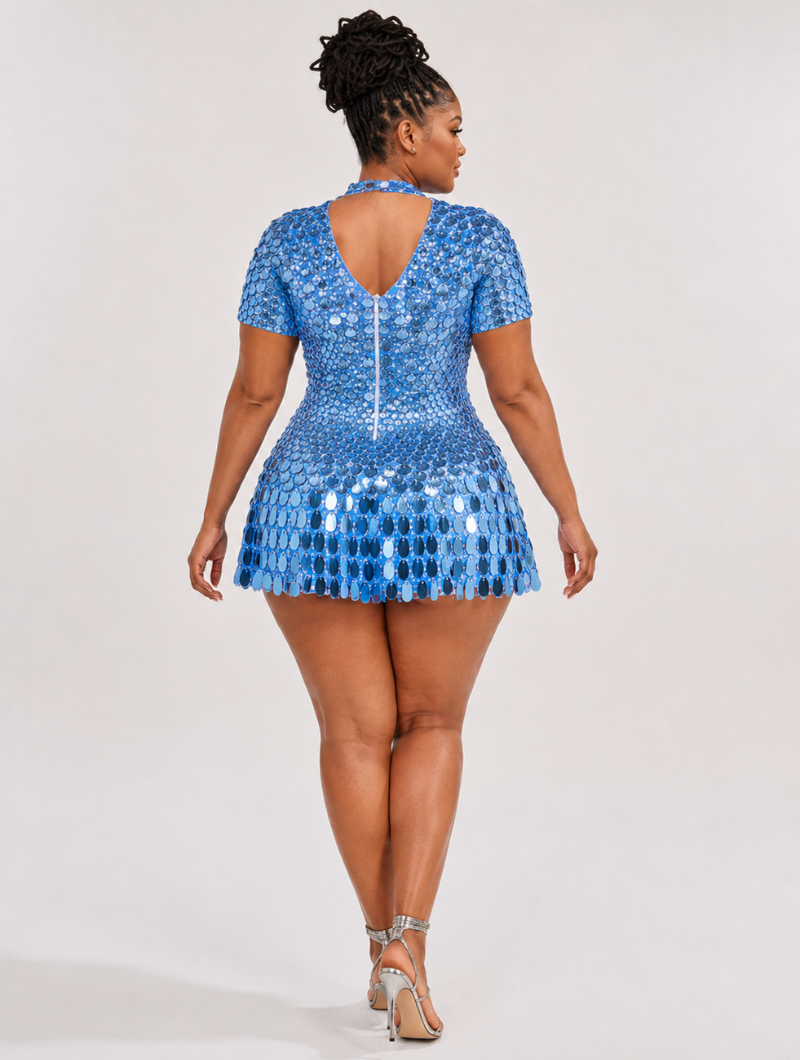 Crystal Mermaid Mini Dress
