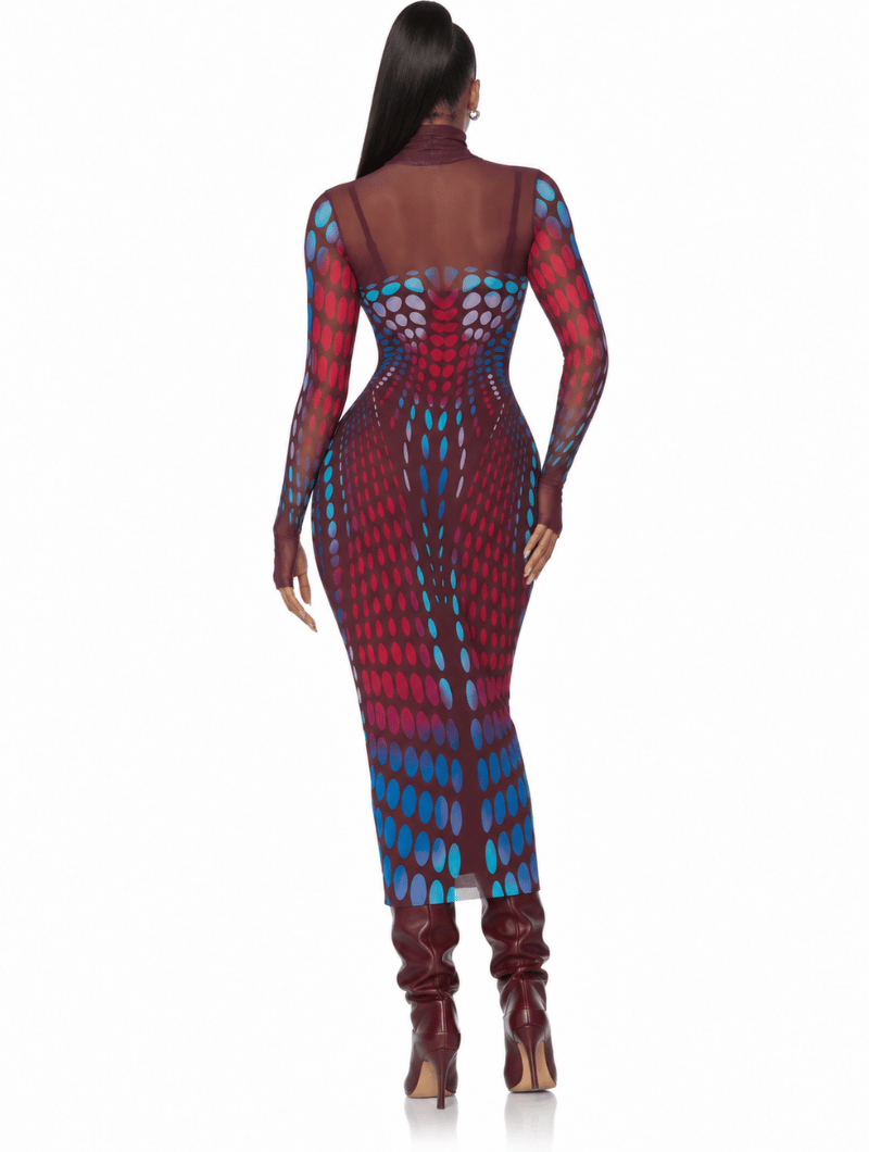 Thermal Dot Midi Dress