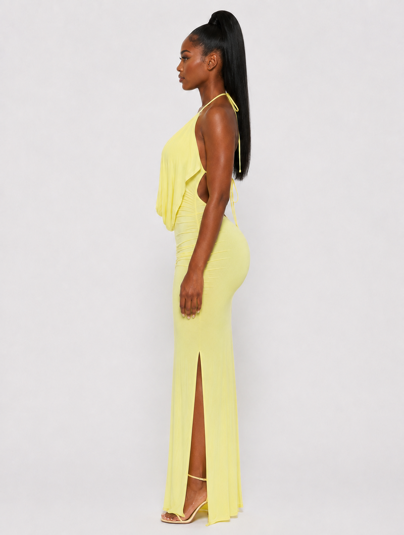 Double Slit Halter Maxi