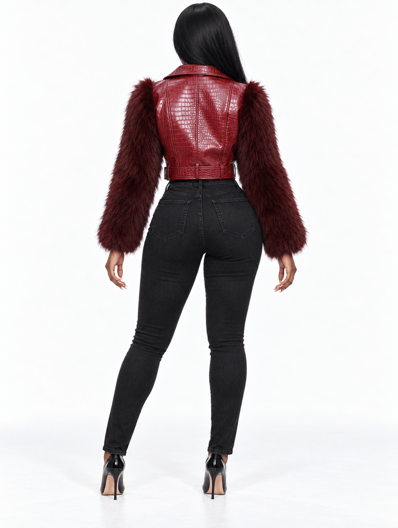 Croc Fur Moto Jacket