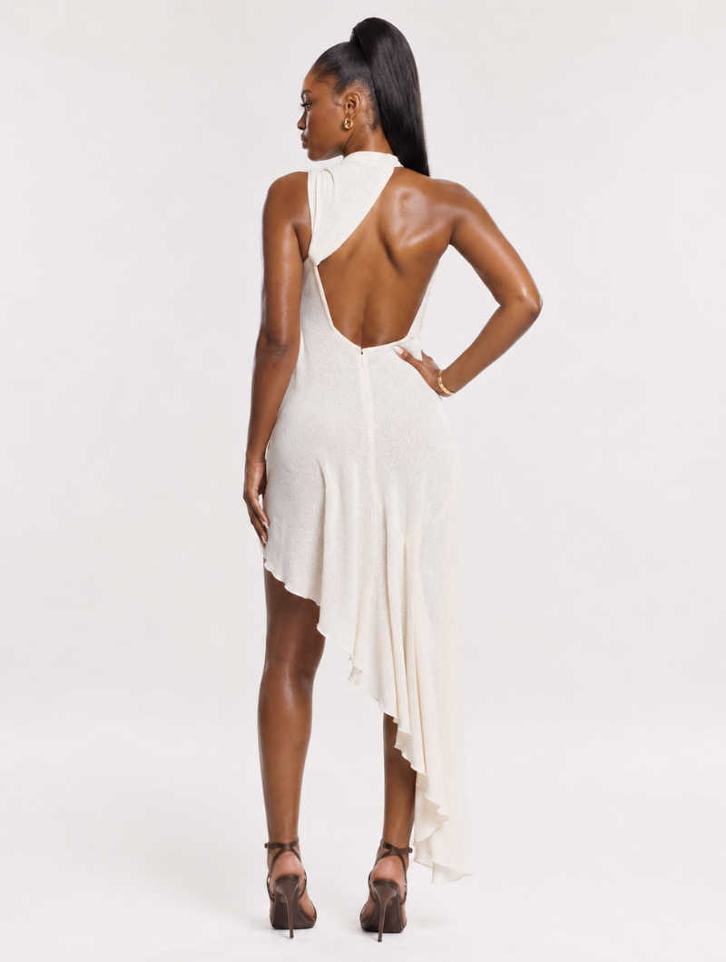 Aura Asymmetric Drape Dress