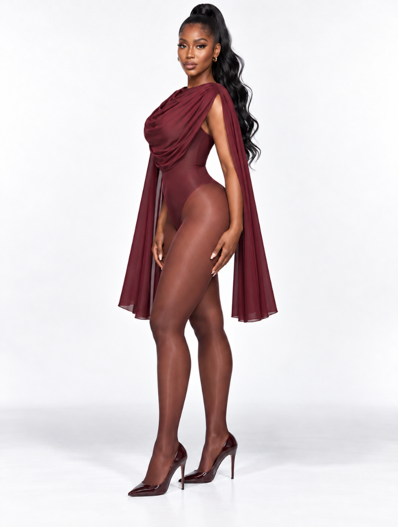 Drape Cape Bodysuit