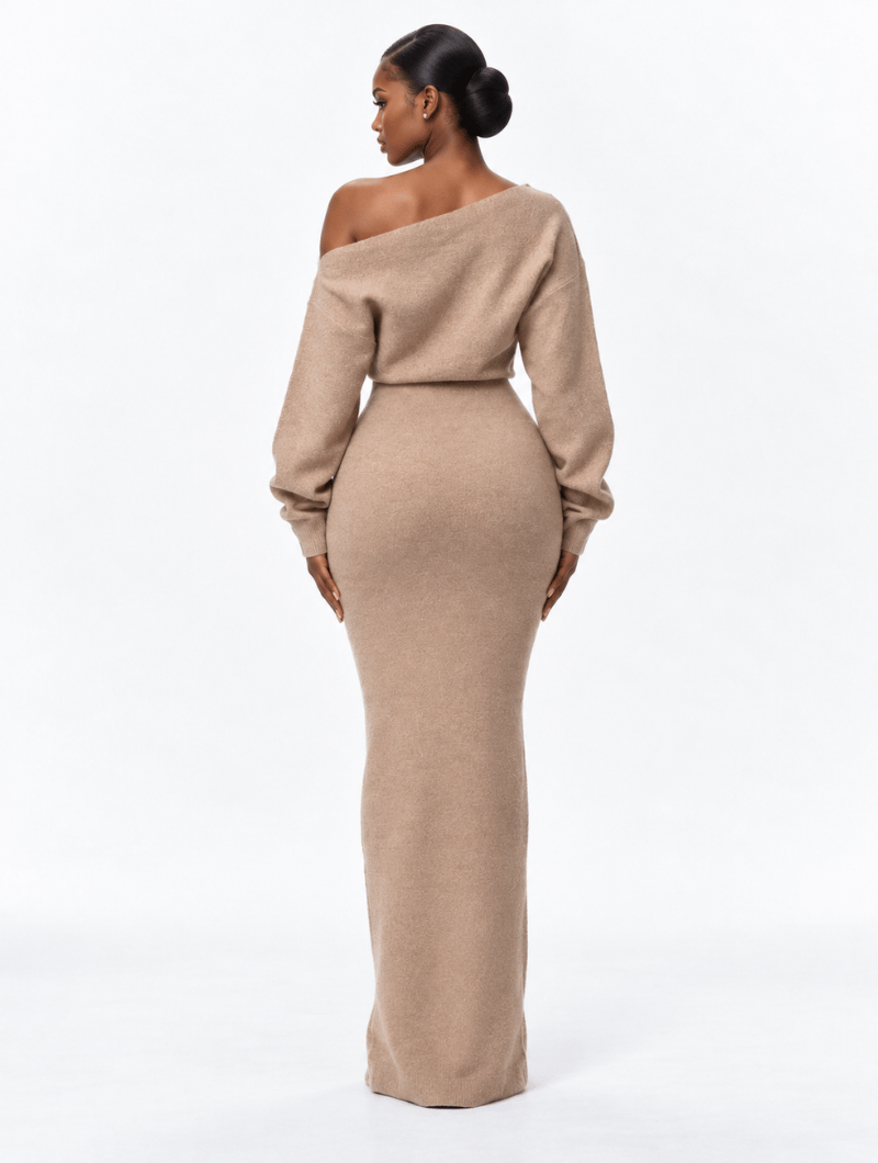 Off-Shoulder Cozy Maxi