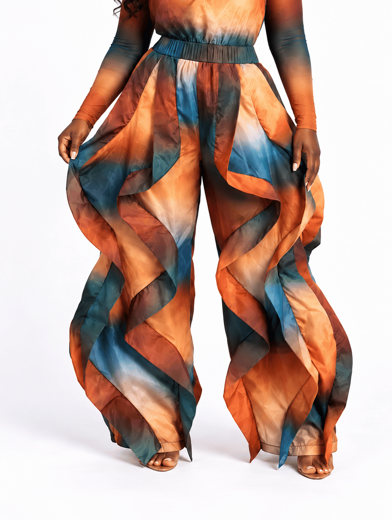 Ombre Wave Jumpsuit Set