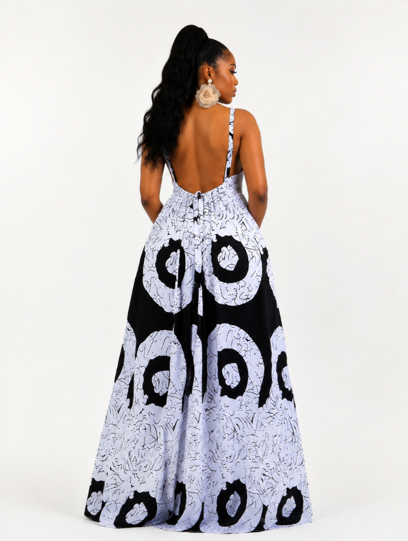 Mono Halo Maxi Dress