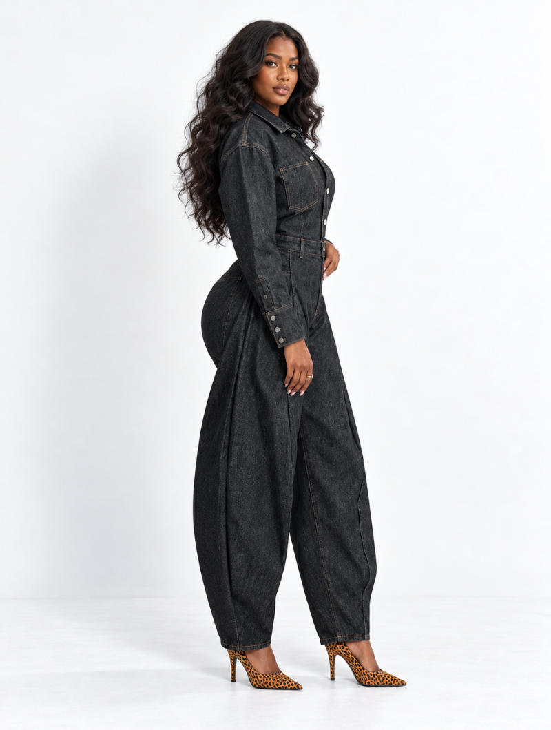 Curve Denim Jumpsuit