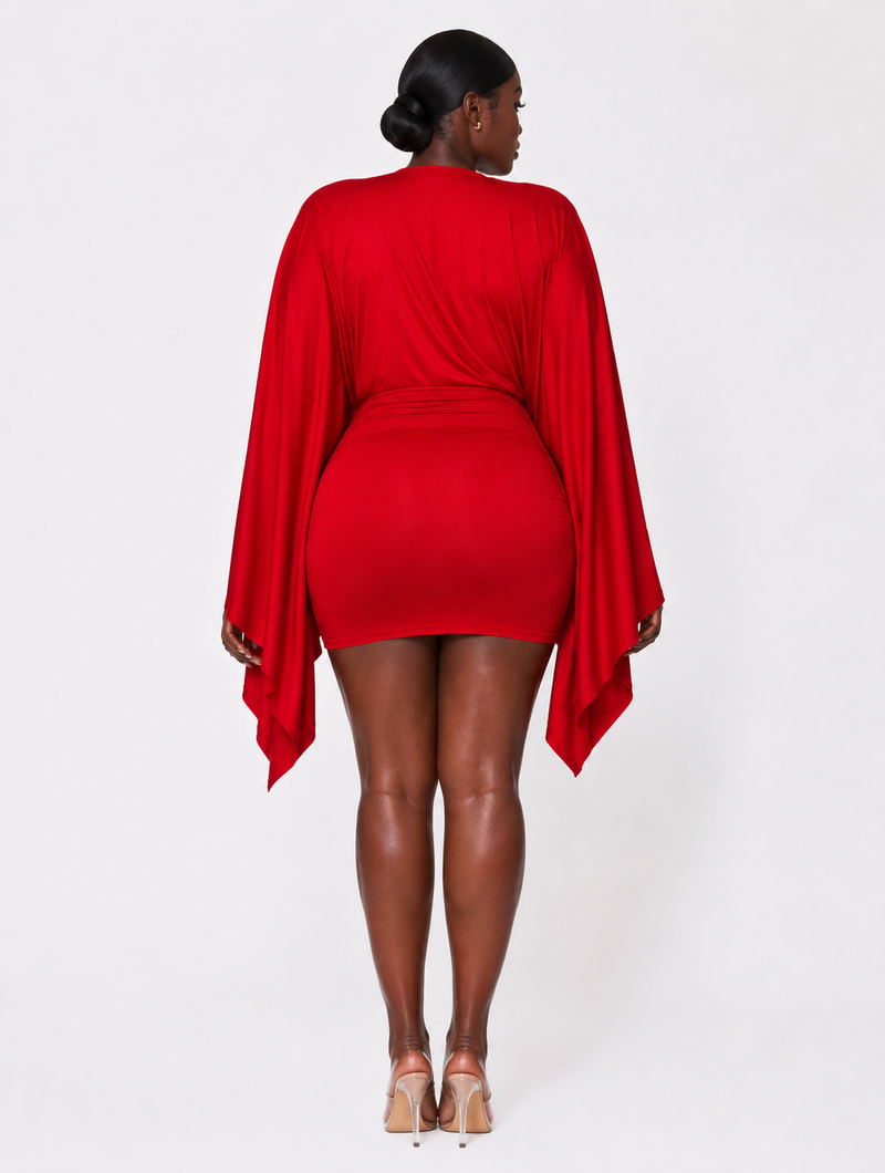 Crimson Goddess Mini Dress