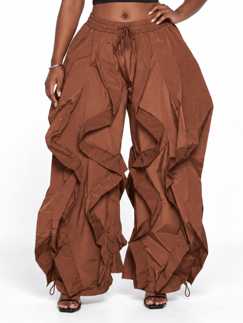 Tiered Wave Wide Pants