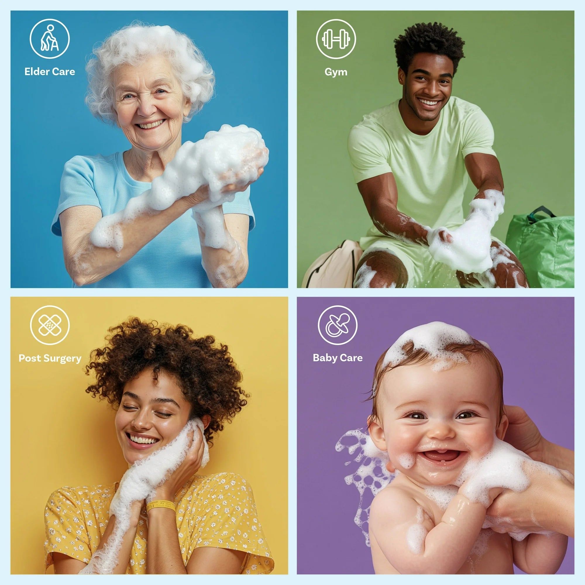 No Rinse Bath Wipes
