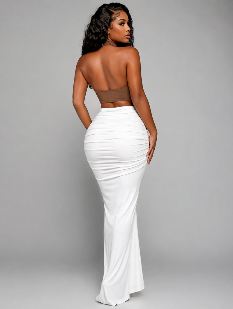 Hourglass Illusion Halter Dress