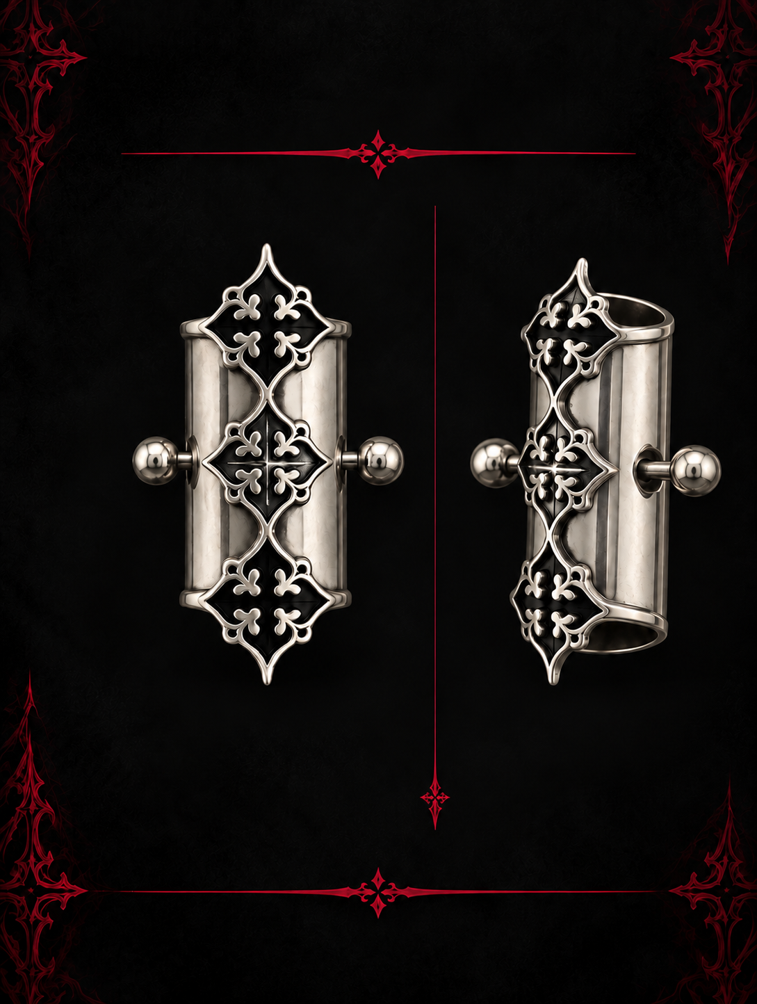 Gothic Cross Hair Cuff (Pre-Order)