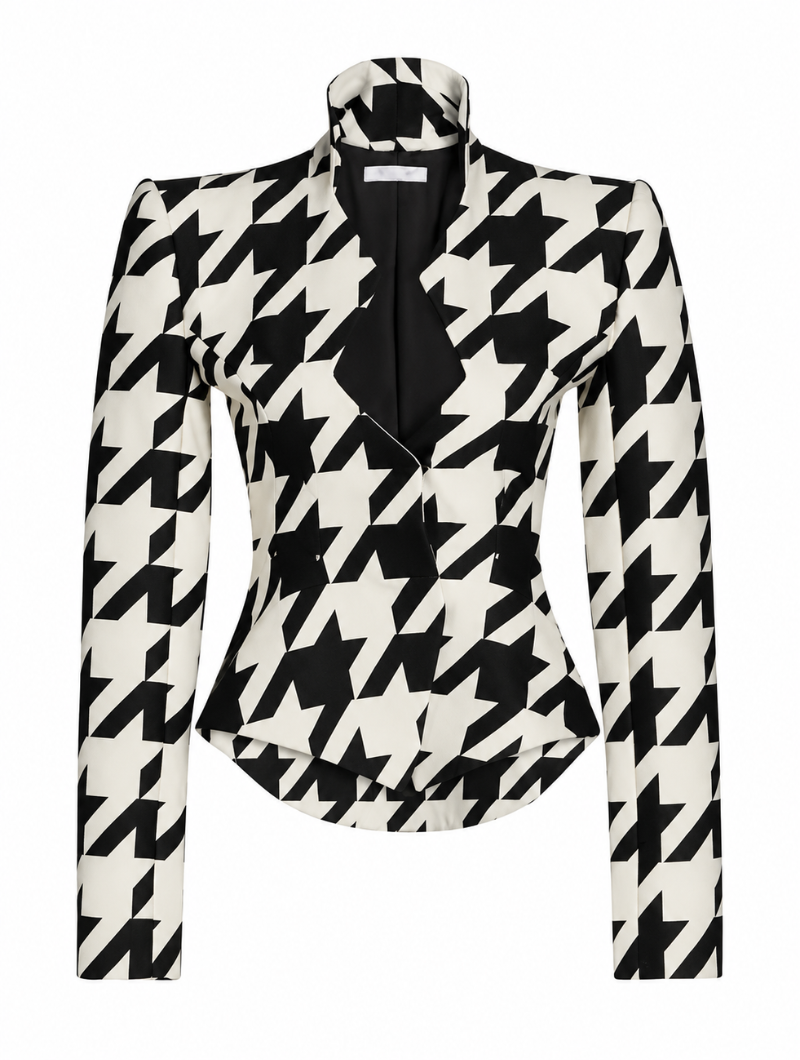 Modern Houndstooth Two-Piece