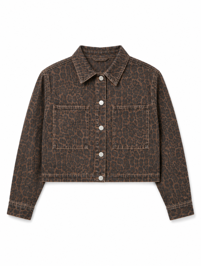 Leopard Denim Matching Set