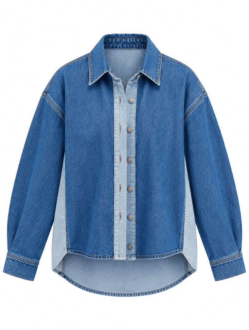 Colorblock Denim Co-ord