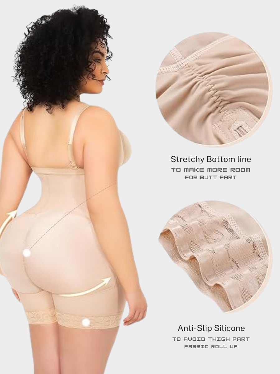 Tummy Compression Bodysuit Shaper With Butt Lifter Faja