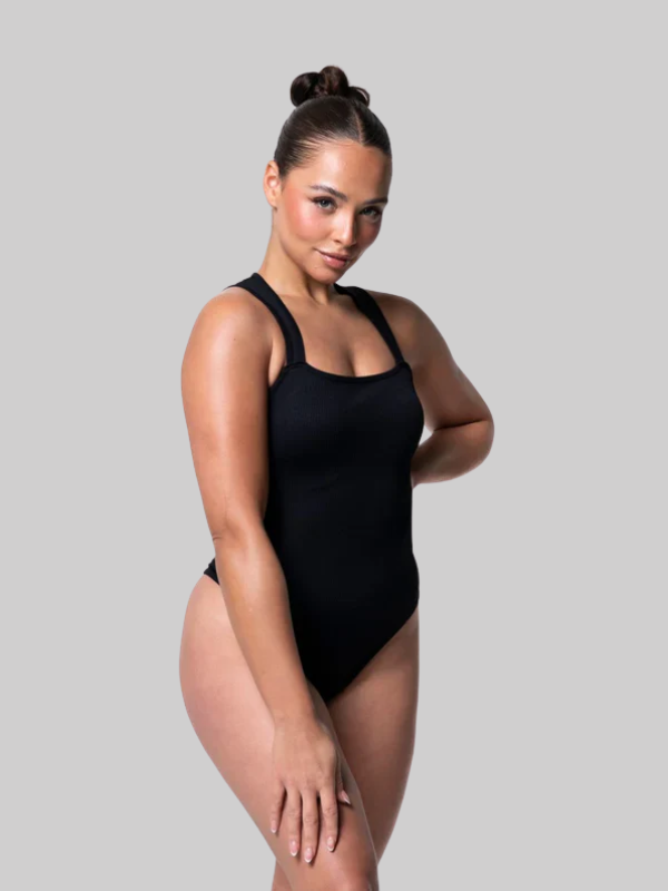Hourglass Shape Ribbed Bodysuit