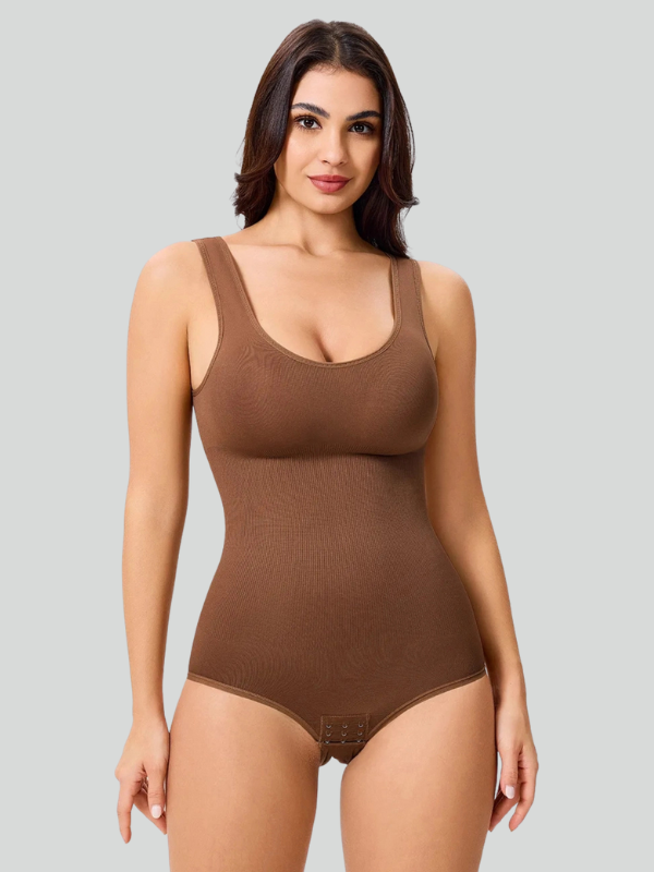 Women Seamless Round Neck Tummy Control Bodysuit
