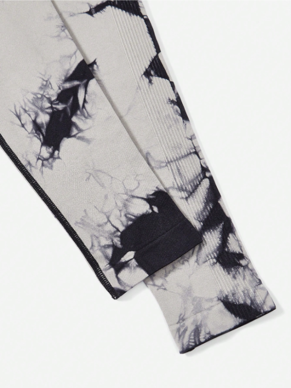 Tie-dye wide waist sports leggings