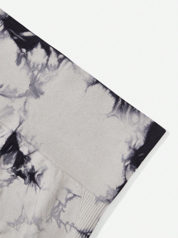 Tie-dye wide waist sports leggings