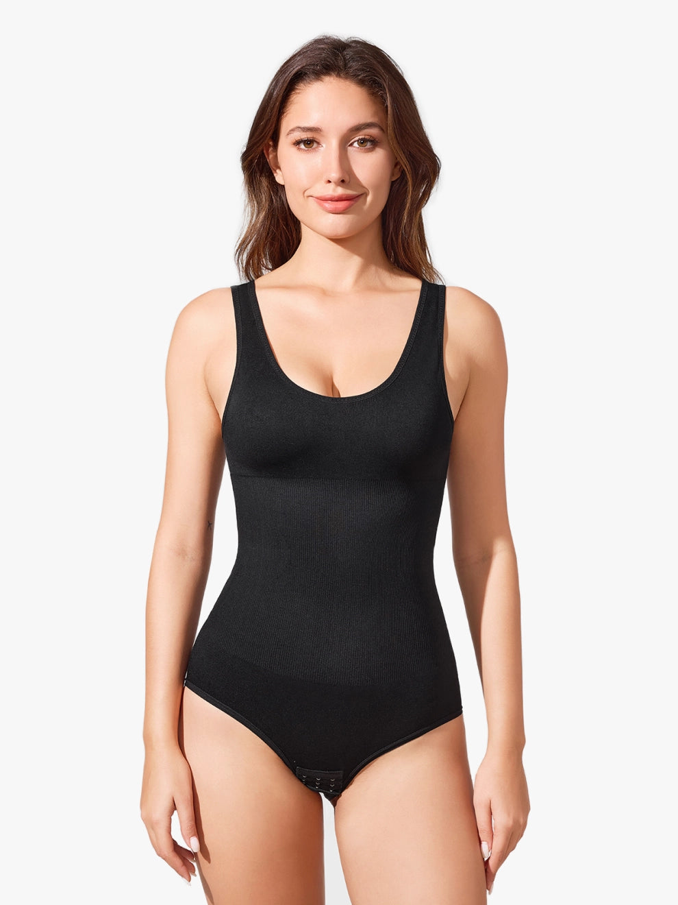 Women Seamless Round Neck Tummy Control Bodysuit