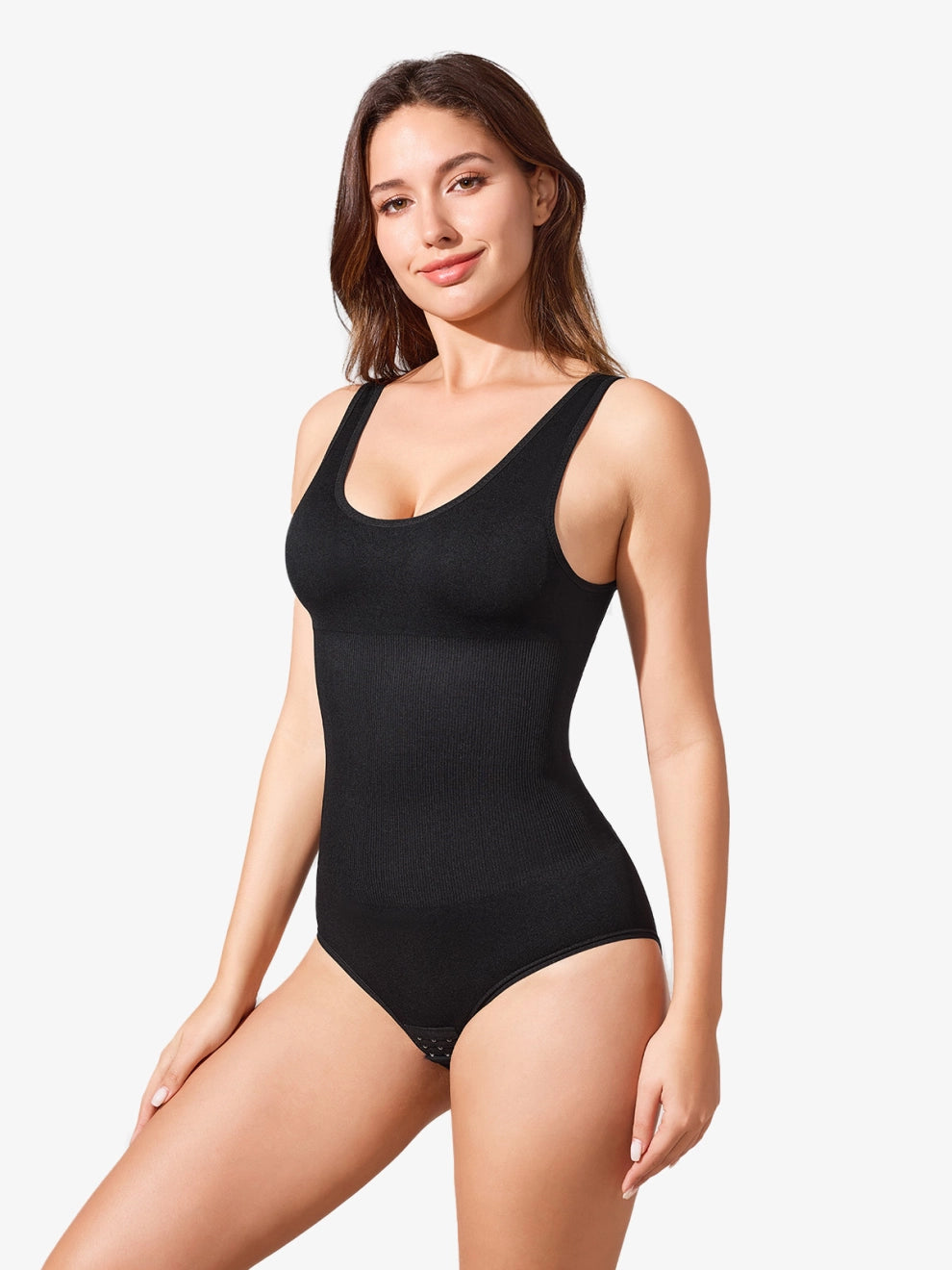 Women Seamless Round Neck Tummy Control Bodysuit