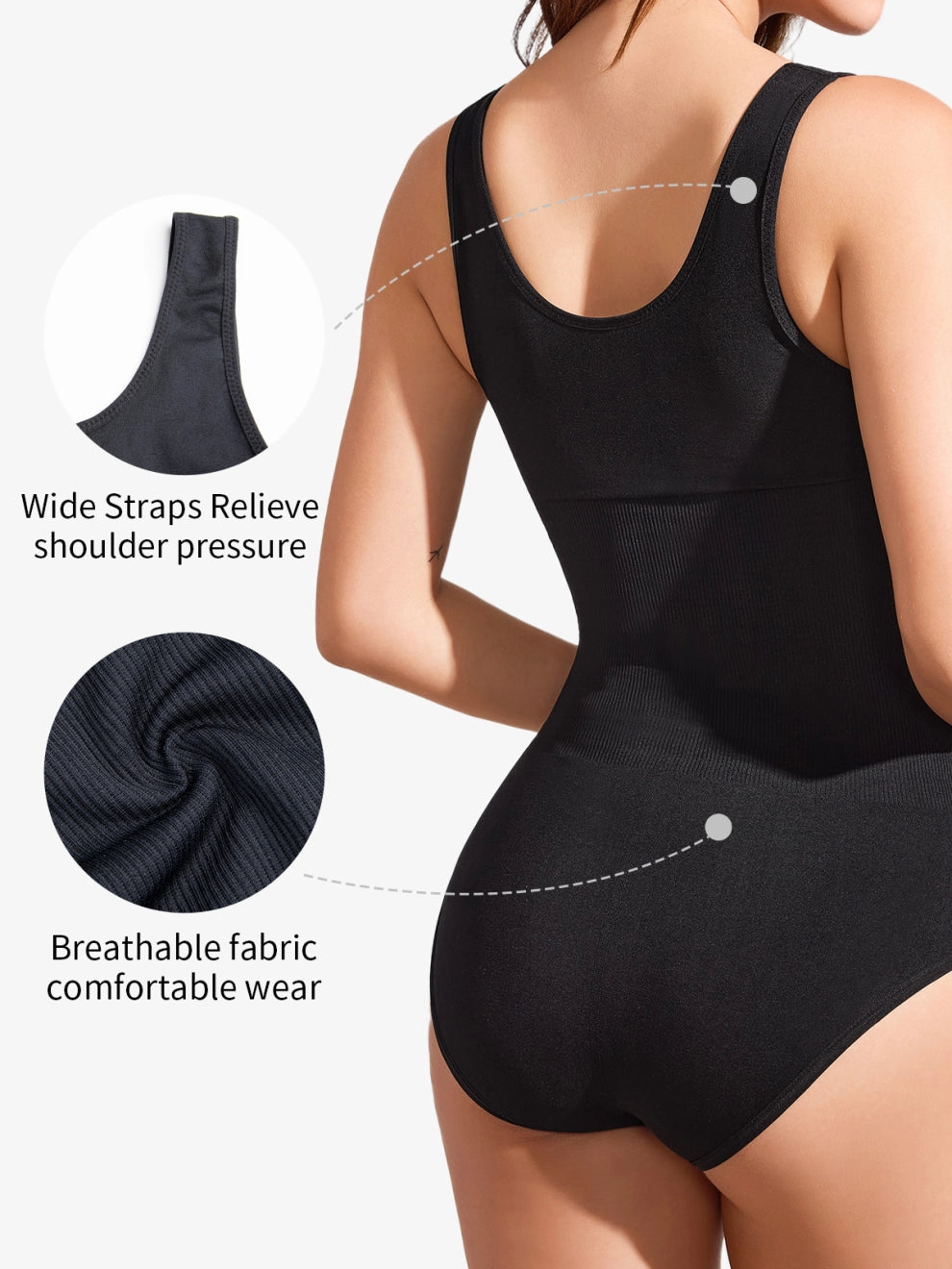 Women Seamless Round Neck Tummy Control Bodysuit