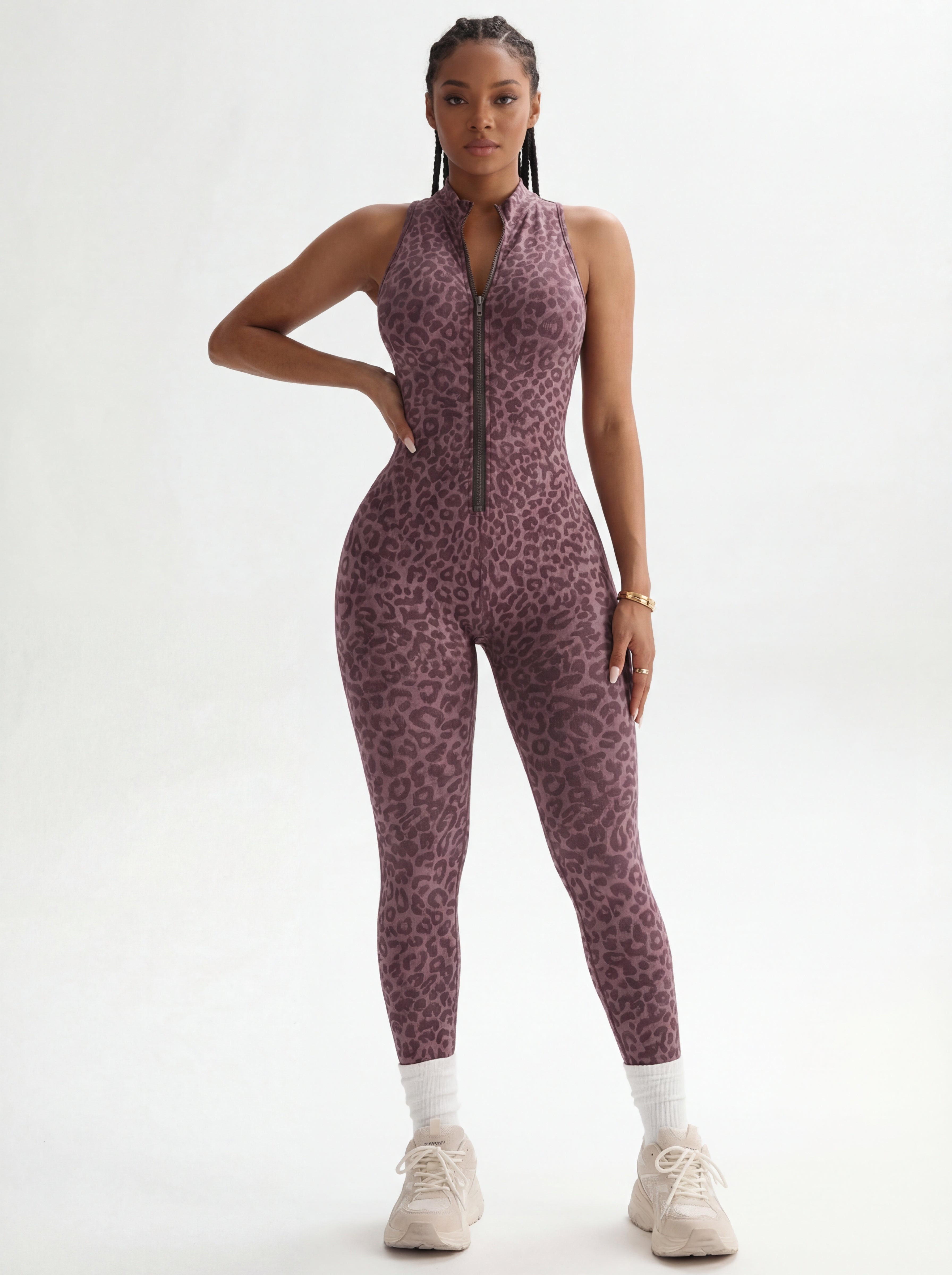 Leopard Print Yoga Jumpsuit