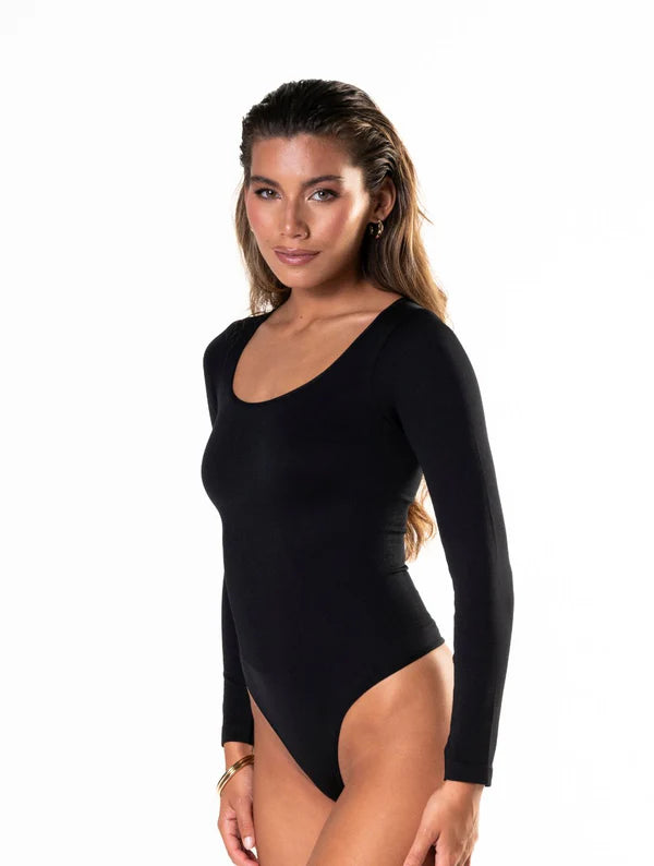 Modern Long Sleeve Thong Bodysuit