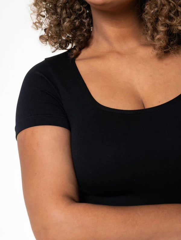 Body de cuello cuadrado con ajuste impecable